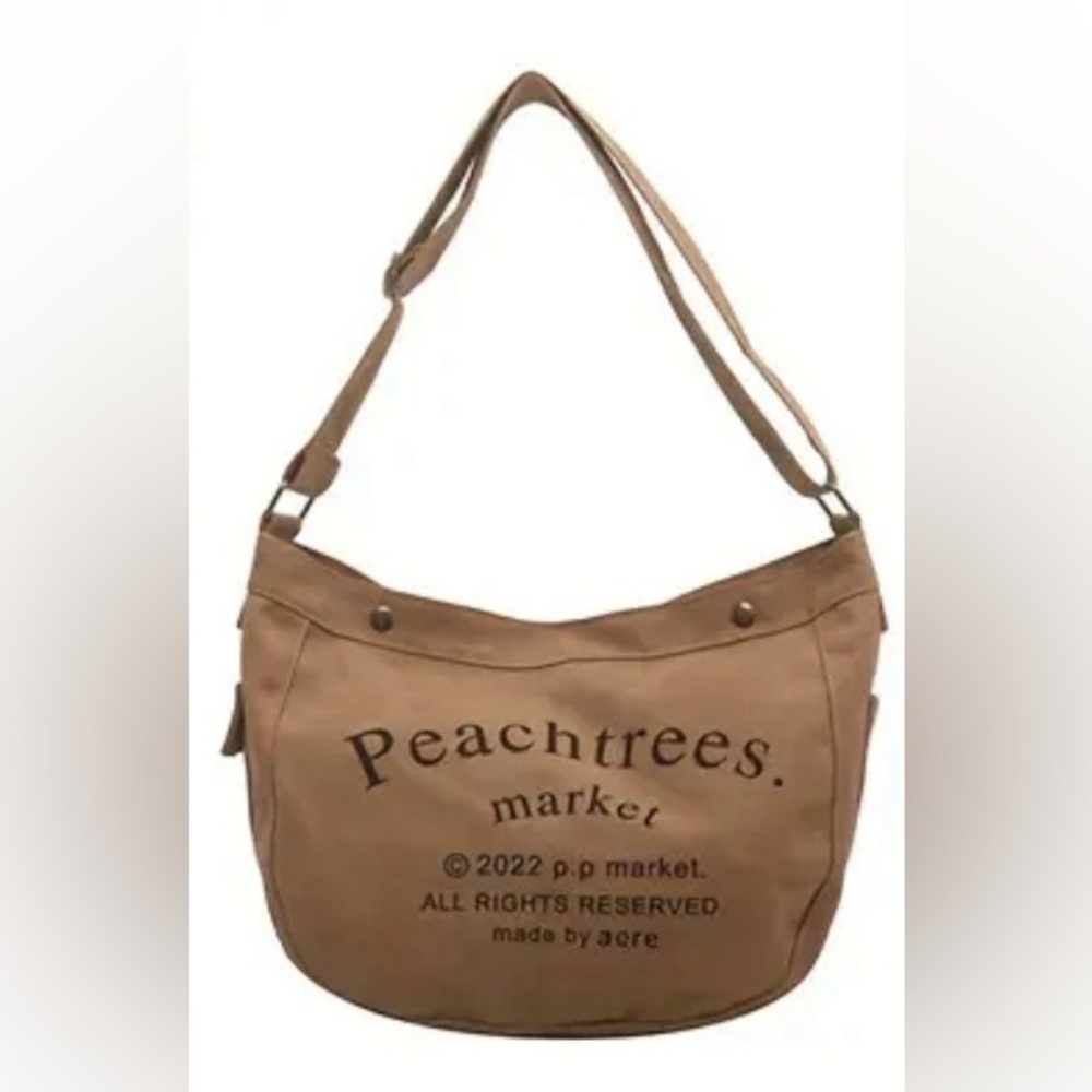 NEW!  Versatile & Stylish Khaki Canvas Bag with zipper closing, lining.